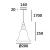 Lampa loft wisząca szklana E27 czarna  PARIS P01789BK - Cosmo Light
